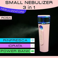 Rinfrescatore, Nebulizzatore, Power Bank, Idrata la Pelle,  Ricaricabile (Rosa)