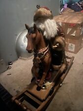 Vintage Rocking Horse Santa