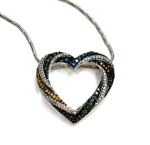 Ciondolo diamante 14ktw - ciondolo,