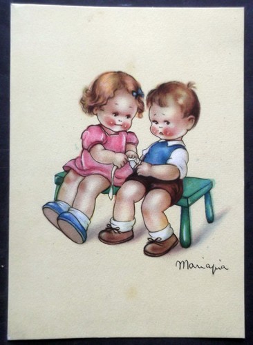 Mariapia cartolina illustrata - cartolina,