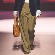 Autunno Nuovo Elegante Pantaloni Larghi Larghi Nascosti Anteriore Pantaloni A Pavimento Business