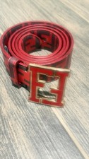 Cintura Fendi FF rossa fibbia