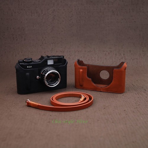 Custodia fotocamera vera pelle
