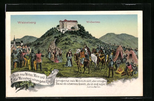 Cartolina weinsberg assedio - weinsberg,,
