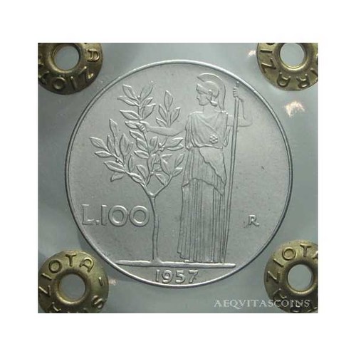 Repubblica 100 lire 1957 - repubblica,