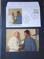 1983 Vaticano Busta + cartolina Papa Giovanni Paolo II° Incontro con Ali Agca 