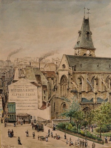 Paris disegno paesaggio chiesa - paris,