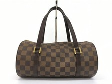 Borsa a mano Louis Vuitton marrone Damier Papillon 26 N51304 DU1004 tela pell...