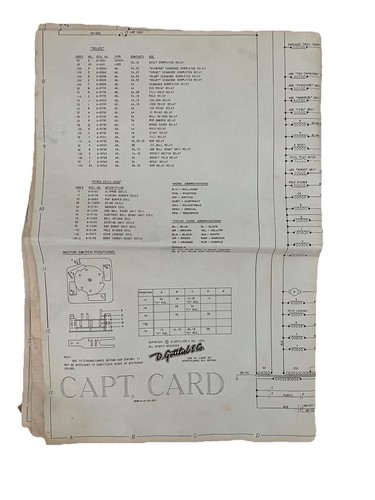 Gottlieb capt card pinball - capt.,