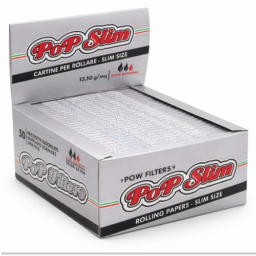 Pop slim argento cartine lungo - slim,