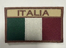 PATCH TOPPA FLAG BANDIERA MILITARE ITALIA DESERTICA PER UNIFORME