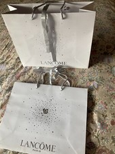 LANCOME- N°2 SHOPPER CARTONCINO BIANCO/ARGENTO+N°2 SCATOLE CARTONE ROSSO/ARGENTO