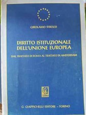 DIRITTO ISTITUZIONALE DELL'UNIONE EUROPEA - GIAPPICHELLI - STROZZI