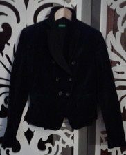 Giacca di velluto liscio blu