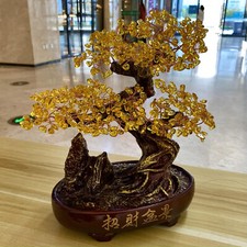 Bonsai cristallo quarzo 2,43 libbre albero energia pietra preziosa albero della vita decorazione casa