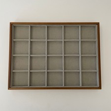 Portagioie Vassoi Impilabili per Gioielli in legno, Cassetto per Conservare