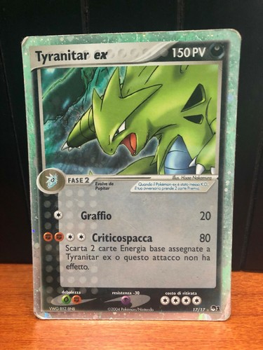 Carta pokemon tyranitar - pokemon, ex