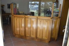 Antico bancone postale in legno di noce  