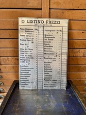 Targa pubblicità listino