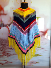 Poncho donna lana uncinetto