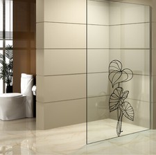 adesivi box doccia fiori