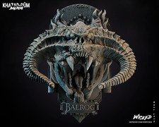 Testa del Balrog Decorazione da muro in resina kit da assemblare e dipingere