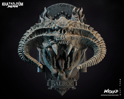 Testa del balrog 30cm - testa,