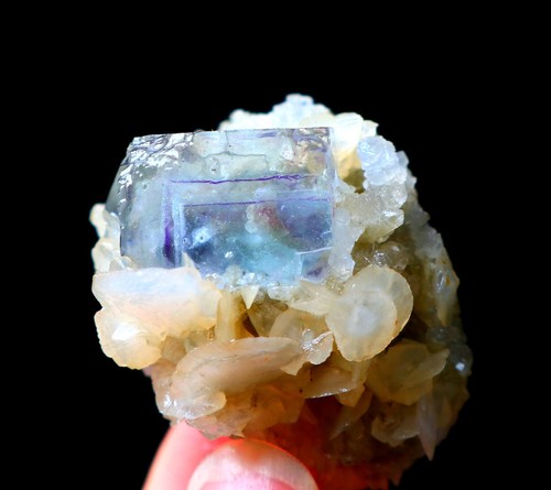 Natural blue cube fluorite - natural,