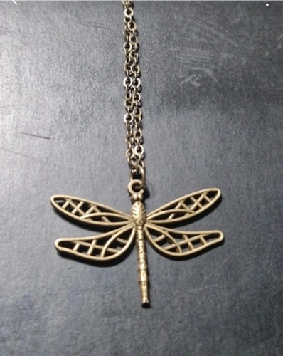 Collana donna libellula bronzo