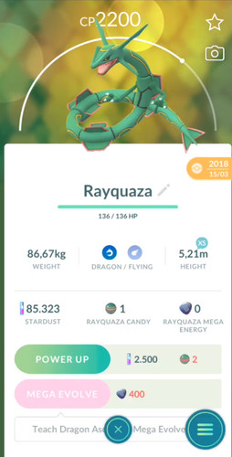Rayquaza fortunata garantita - rayquaza,
