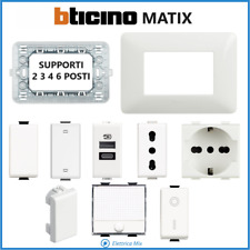 bticino MATIX originale Presa Schuko Interruttore Usb Placche Supporto Bianco am