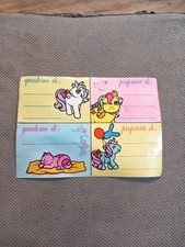 My Little Pony Hasbro Etichette Adesivi Per Quaderni Anni 80 Originali