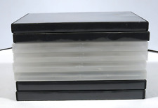 PRL) CUSTODIA CUSTODIE DVD CD NERO TRASPARENTE 14 mm LOTTO LOT 8 PEZZI PCS BOXES