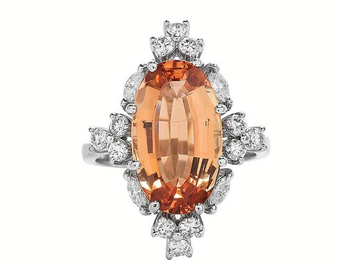 Anello topazio arancio - anello,