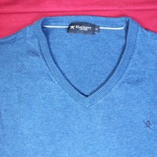 HACKETT LONDON PULLOVER COTTON SILK TG M MAGLIONCINO SCOLLO V SUÉTER セーターSētā 