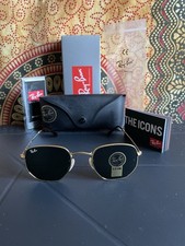 Ray-Ban Hexagonal / Oro + Lente Verde