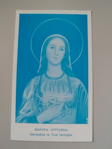 Santa vittoria holy card - santa, vittoria,