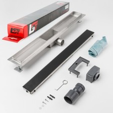 Scarico Doccia Vetro Nero 600