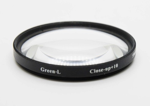 55mm filtro green - close, up