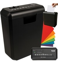 Distruggi Documenti Tritacarte Standard P2 6 Fogli A4 Schede Carte Cestino 10L 