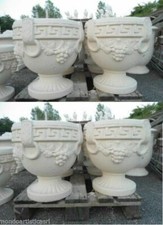 VASO CALICE FIORIERA PER PIANTE E FIORI N° 4 VASI  DA ESTERNO GIARDINO IN CEMENT