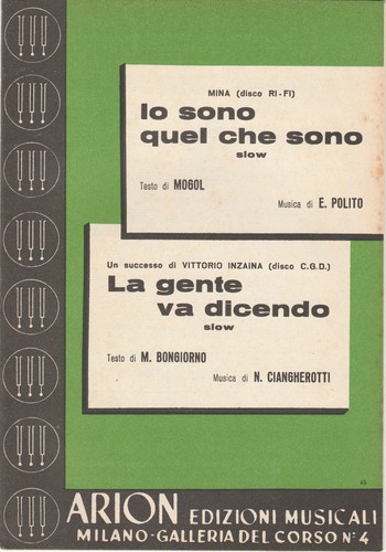 Spartito mina sono - spartito,