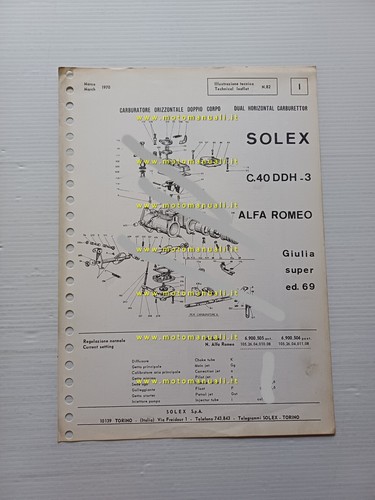 Solex carburatore ddh3 - solex, c.40