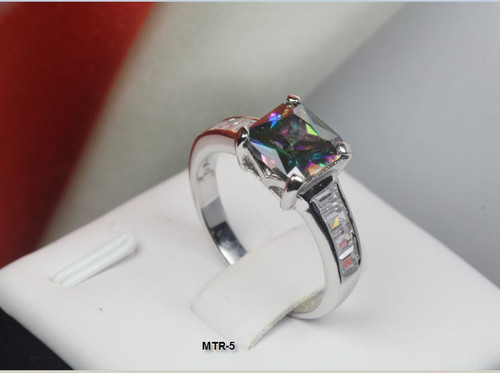 Anello zirconi arcobaleno - zirconi,