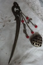 Spilloni per Capelli bronzo con ciondoli Amore 16 cm.