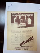 Vintage OLIVETTI M20 Spec