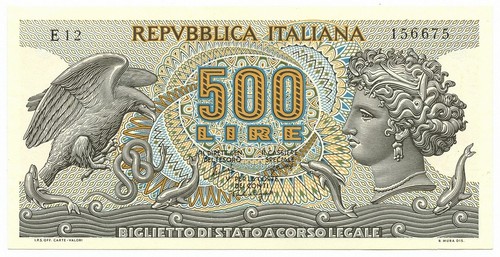500 lire biglietto stato - 500,