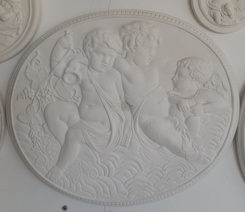 Bassorilievo quadro con putti - con,