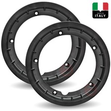 KIT 2 CERCHI IN LEGA TUBELESS NERO OPACO RUOTA 3.50/10 VESPA PX 125 P X