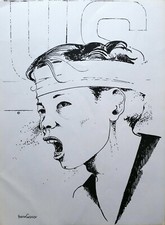 Bruno Caruso - Litografia originale anni '60 dalla serie "Americana"